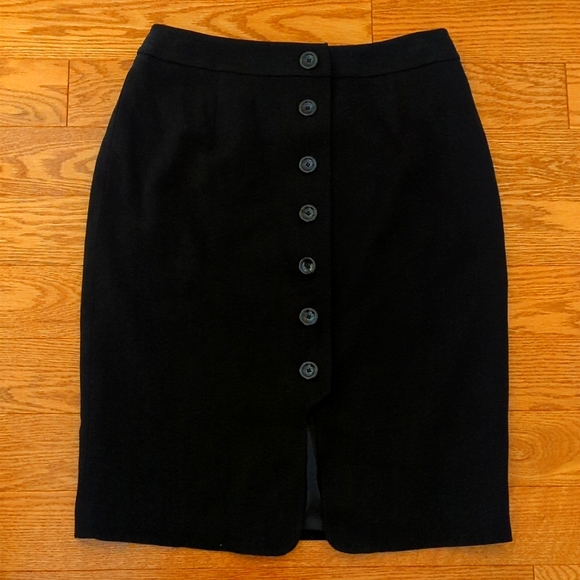 Talbots Dresses & Skirts - Talbots Petites Button Down Black Pencil Skirt NWT